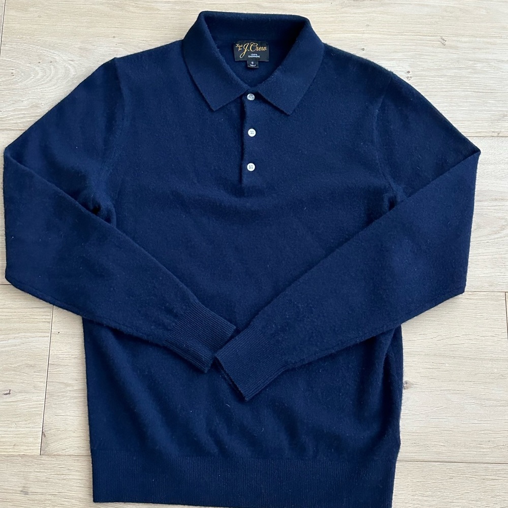 JCREW Cashmere collared sweater-polo SMALL